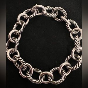 David Yurman 7.5 inch sterling silver chain bracelet